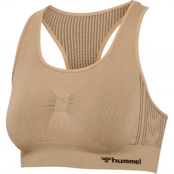 Hummel Shaping Seamless Sports Bra Beige Women's