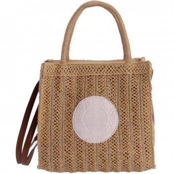 Bolso de mano Liuba color natural con cremallera