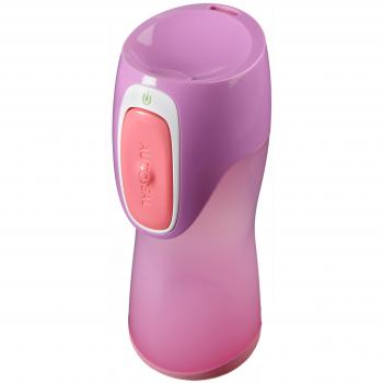 Contigo Runabout Kids - Botella antiderrame para niños, color morado claro con botón rosa, 300 ml