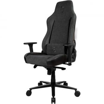 Silla Gaming Arozzi Vernazza Vento Dark Grey - Silla ergonómica, diseño moderno, tapizado en tela de alta calidad, reposabrazos ajustables, base robusta de metal, ruedas suaves para el suelo, soporte