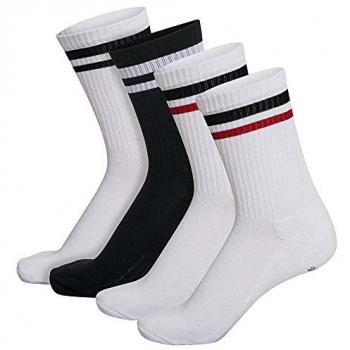 Calcetines Hummel Hmlretro para Hombre - Pack de 4 Pares, diseño retro, material cómodo y transpirable, adecuado para uso diario y actividades deportivas