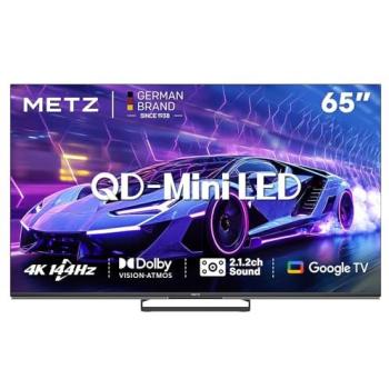 Televisor Metz Mini LED QLED 65 Pulgadas 4K 144Hz Smart TV Dolby Vision Atmos HDR10+