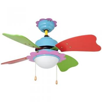 Ventilador de Techo Orbegozo con Luz, 3 Velocidades y Aspas Multicolores de 75 cm y 50 W