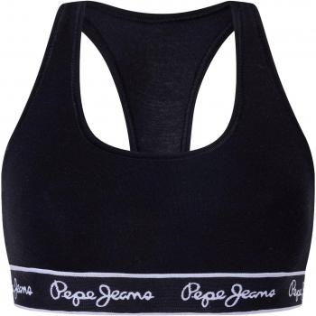 Sujetador Deportivo de Algodón Negro para Mujer Pepe Jeans