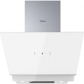 Midea MH90A4300W-ES Campana Decorativa Inclinada de Pared 90 cm con Panel de Cristal Blanco y 4 Niveles de Extracción
