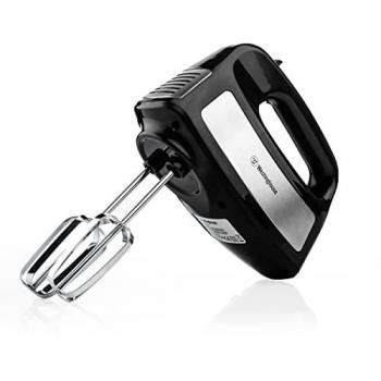 Batidora de Mano Westinghouse WKHM42831, 300W, 6 Velocidades, Turbo, Mango Ergonómico, Incluye Batidor y Ganchos para Masa, Accesorios Lavavajillas, Color Negro