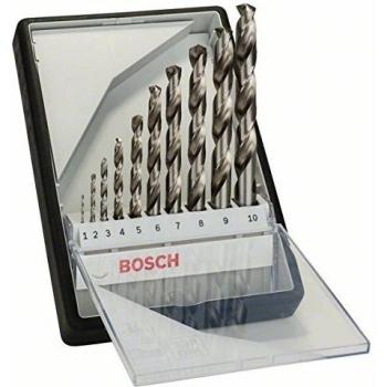 Bosch Professional 2607010535 10-Piece HSS-G Robust Line Metal Drill Bit Set