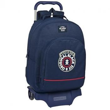 Mochila Escolar con Carro Safta Blackfit8 Authentic - Diseño Ergonómico, Amplio Espacio de Almacenamiento, Bolsillos Multifuncionales, Tejido Reciclado, Dimensiones 32x15x42 cm