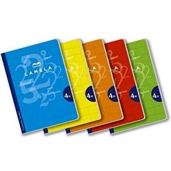 Editorial Lamela Paquete 5 Libretas A4 - C 4-50 h. Pack 5 colores básicos surtidos