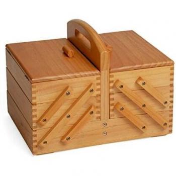 Hobbygift 3-Tier Cantilever – Caja de Costura, Madera, Mid Sombra/Marrón