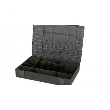 Fox International Caja De Aparejos Edges™ Grande - Tamaño grande, diseño robusto, múltiples compartimentos ajustables, ideal para organización de aparejos de pesca