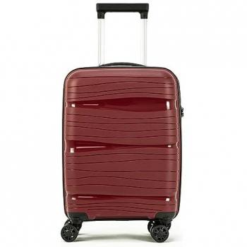 Maleta de Cabina Rígida COSHANO con 4 Ruedas Giratorias 360º Aceptada por Todas las Aerolíneas (Rojo Vino)