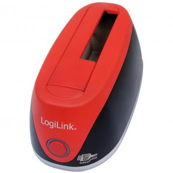 LogiLink QP0020 - Quickport USB 3.0 a SATA 2,5/3,5 HDD, negro/rojo