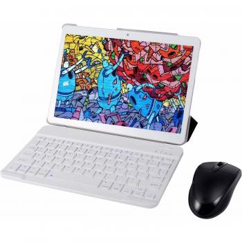 Android-Tablet mit 10,0-Zoll-HD-IPS-Bildschirm, Android 9.0 Tablet mit 2 SIM-Kartensteckplätzen, Quad-Core, 1,3 GHz, 4 GB + 64 GB, Bluetooth, WLAN, GPS, Dual-Kamera