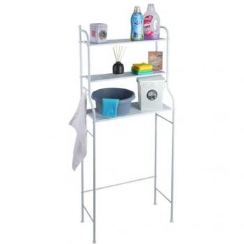 Estantería para lavadora Wellhome con 3 estantes en blanco 65x25x155 cm