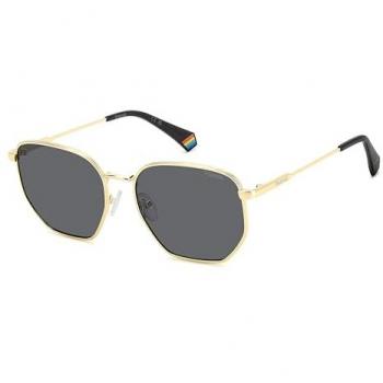 Gafas de Sol Polaroid PLD 6214 Doradas, Graduables, Unisex, Metalicas, Redondas