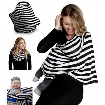 Funda de lactancia para lactancia materna súper suave, de algodón, multiusos, para asiento de coche de bebé, cubierta para carrito de compras, bufanda, manta ligera para cochecito