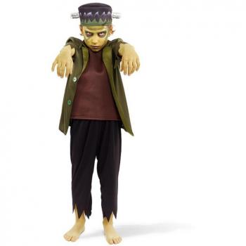 Disfraz de Frankenstein para niño - incluye máscara de Frankenstein, mono verde con detalles en negro, guantes y zapatos