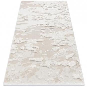 Alfombra Eco Sisal Boho Abstracción con Flecos - Beige/Crema 136x190 cm