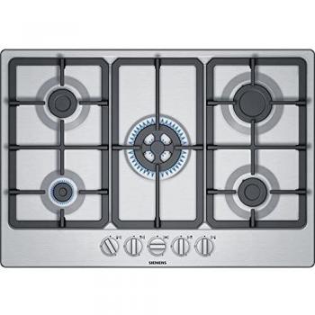 Siemens iQ300 EG7B5QB90 Encimera de Gas 75 cm Acero Inoxidable 5 Fuegos Integrada