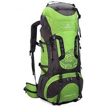 KERCHUANG De Gran Capacidad Mochila De Camping Al Aire Libre, Bolsa De Viaje, 80L,Green