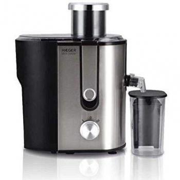 HAEGER MINI JUICER - Licuadora 600W de potencia, capacidad de 1,3L, 2 velocidades, Sistema anti-goteo, pedal de enclavamiento, base antideslizante, Cuerpo en INOX