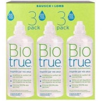 Solución Multifuncional Biotrue Bausch & Lomb Pack de 3 x 300 ml