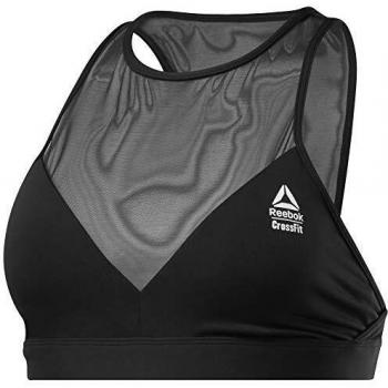Reebok CF Mesh Bra Sujetador Deportivo, Mujer, Black, L