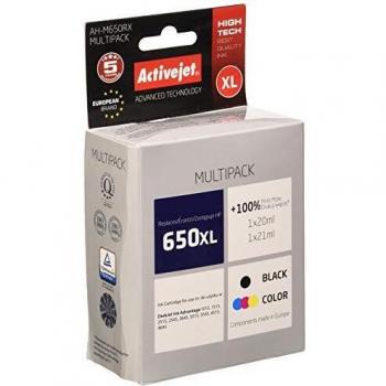 Cartucho de Tinta Original Activejet AH-M650RX Negro, compatible con impresoras que utilizan tinta negra, capacidad para imprimir un alto número de páginas, tecnología de inyección de tinta, fácil instalación y alta calidad en la impresión