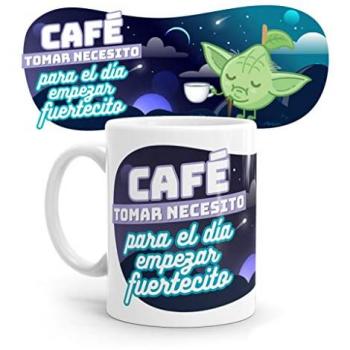 Taza Friki Resistente al Microondas y Lavavajillas - Café Tomar Necesito