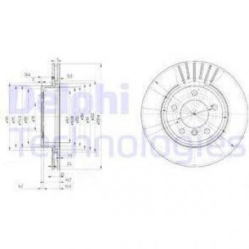 Disco de freno DELPHI BG3527C