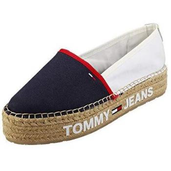 Tommy Jeans Surplus Mujeres Zapatos Alpargata White Navy Red - 39 EU