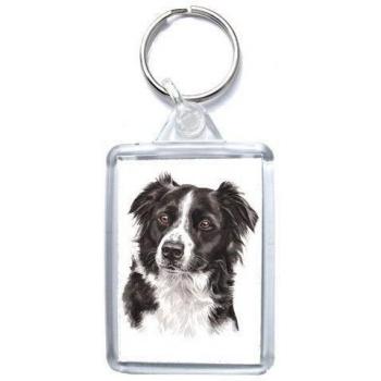 Border Collie Dog llavero - Made in UK, de la pintura original de la acuarela