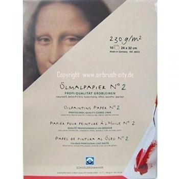 Schoellershammer Papel de pintura al óleo líneas gruesas 24 cm x 32 cm, 1 bloc 10 hojas 230 g/m²