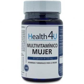 H4U Multivitamínico mujer 30 cápsulas - Fórmula especial para cubrir las necesidades vitamínicas de la mujer