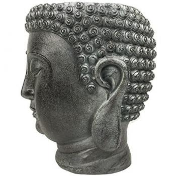 Figura Cabeza Buda de Resina Gris 23*19*19cm 25332