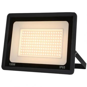 Foco Proyector LED Exterior 150W, Luz Blanca Cálida 3000K, 14.250lm, IP65, Ángulo de 120°, Soporte Ajustable y Carcasa de Aluminio para Gar