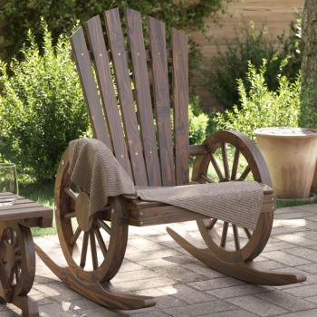 Adirondack Rocking Chairs Set of 2 Solid Fir Wood