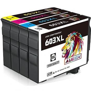 AUBEN 603 XL Tinta Compatible para 603XL Cartuchos de Tinta para Expression Home XP-2100 XP-2105 XP-2150 XP-3100 XP-3105 XP-3150 XP-4100 XP-4105 XP-4150 Workforce WF-2810 WF-2830 WF-2835 WF-2850