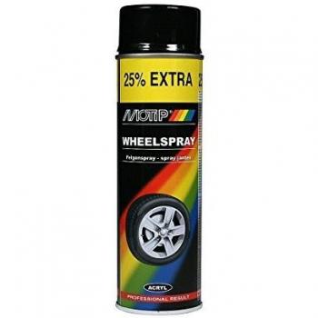 Spray de pintura para llantas Motip negro brillo 500 ml