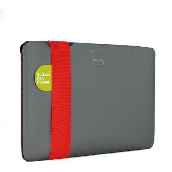Acme Made Skinny Sleeve - Funda Delgada para Microsoft Surface 4, Gris/Naranja Amapola