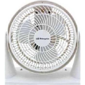 Ventilador Orbegozo BF0128 Box Fan, 23cm, 23W, Blanco, Versátil para Suelo y Pared con 3 Aspas y 2 Velocidades