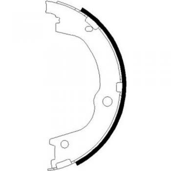 Zapata de Freno de Mano HELLA 8DA 355 051-111 - Juego de Máchorras para Freinamiento Estacionario Hyundai H-1 Van