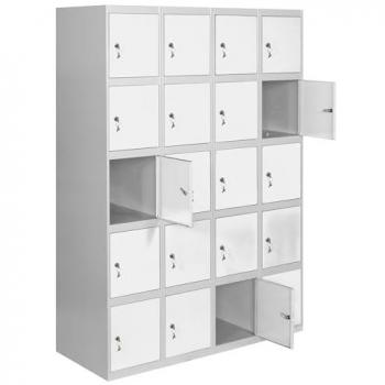 Taquilla Metálica SimonLocker Profesional 5 Puertas 300(1200)gr/Blanco con Dimensiones 1800x1200x500 mm