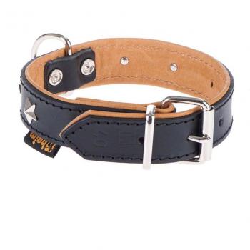 Collar de cuero Heim Stars para perros - Talla 40: 26-37cm perímetro de cuello