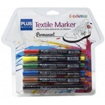 SET DE ROTULADORES TEXTIL CON 6 UNIDADES