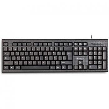 NGS Funky V2 - Teclado con Cable de 1.40 CM, Conexión USB, Negro, QWERTY Español