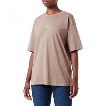 Camiseta de manga corta Andrea Loose Every Logo Jjxx de Jack & Jones, algodón orgánico, marrón, talla S