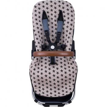 Colchoneta Jyoko para Silla Bugaboo Donkey de Algodón Orgánico y Transpirable, Compatible con Bugaboo Donkey, Color Dark Sky