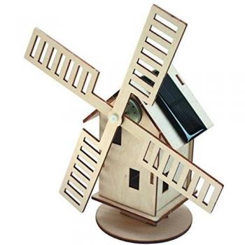 Kit de Montaje Solar Molino de Viento Holanda - Fácil de Armar y Pintar, Ideal para Niños a Partir de 6 Años